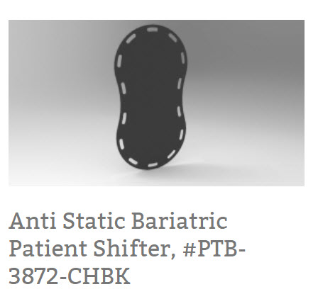 Anti Static Bariatric Patient Shifter, #PTB-3872-CHBK